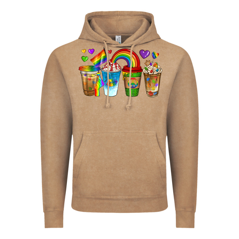 Lgbtq Coffee Drinks Vintage Hoodie by texasbilliewilder | Teevron