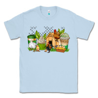 Dusty Blue chicken coffee cups Classic Tee - AdoDesignShop
