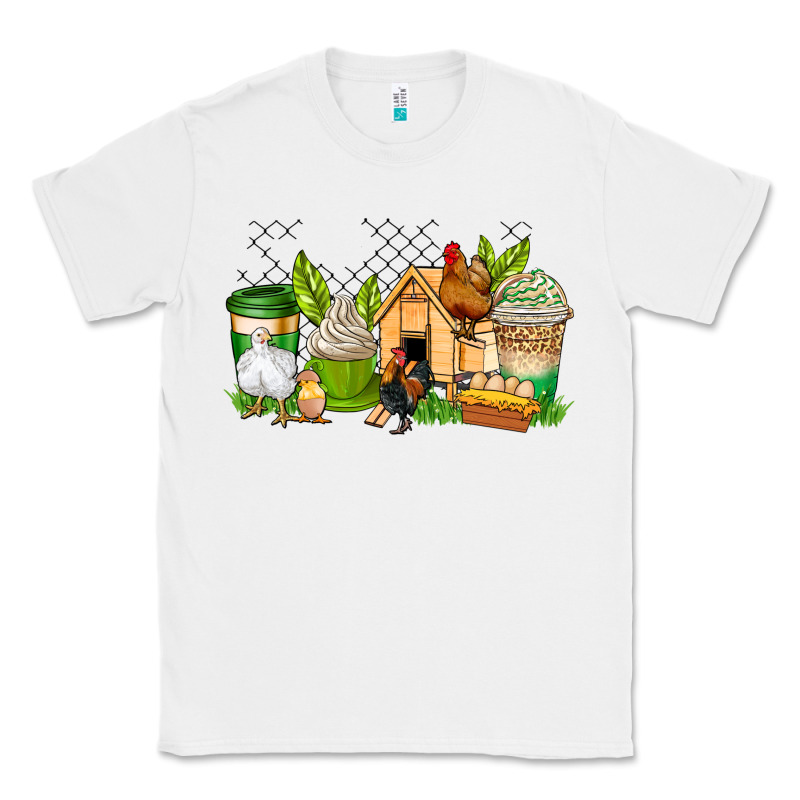 Chicken Coffee Cups Classic Tee by AdoDesignShop | Teevron