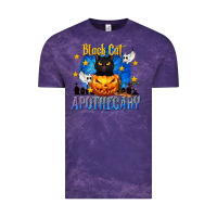 Cloud Purple Black Cat Apothecary Vintage Tee - texasbilliewilder