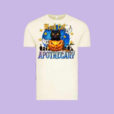Black Cat Apothecary Vintage Tee Designed By Texasbilliewilder