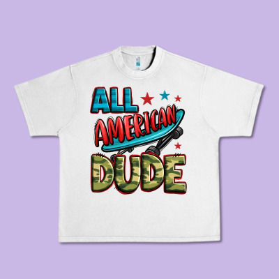 All American Dude Urban Heavy Tee Designed By Zillion Design Studio