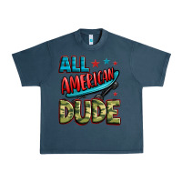 Midnight Navy all american dude Urban Heavy Tee - Zillion Design Studio