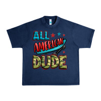 Navy all american dude Urban Heavy Tee - Zillion Design Studio