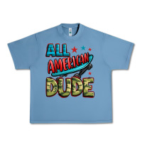 Pebble Blue all american dude Urban Heavy Tee - Zillion Design Studio