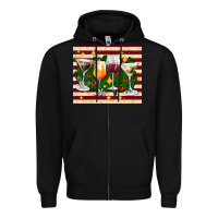 Black Christmas cocktail Zipper Hoodie - AdoDesignShop