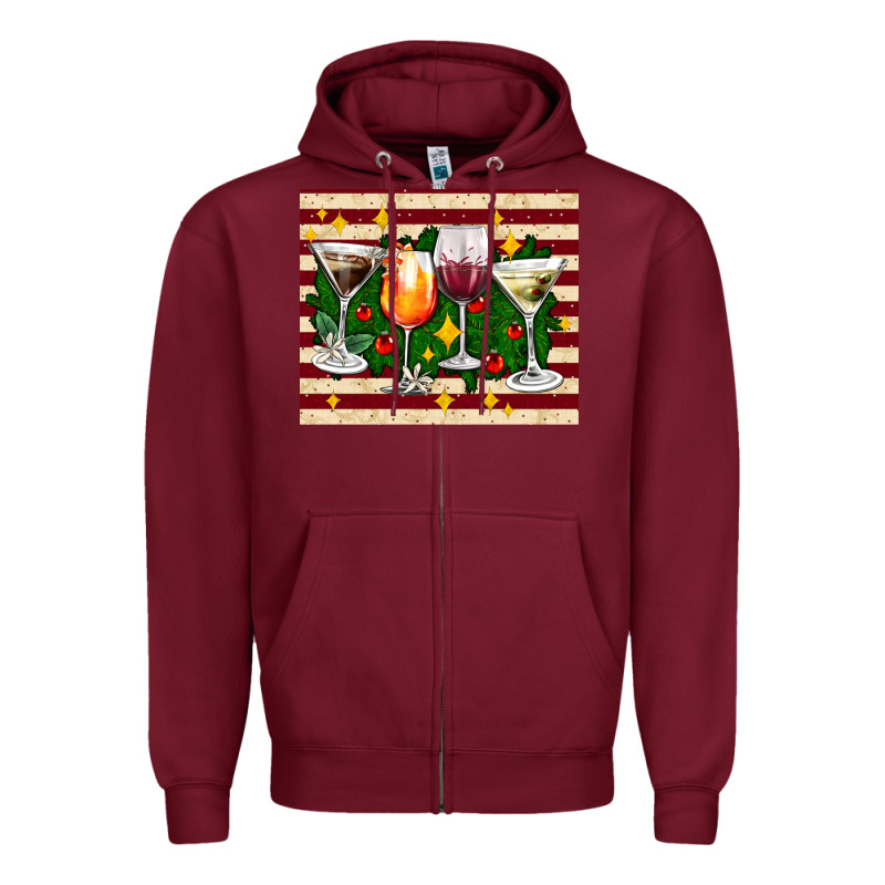 Christmas Cocktail Zipper Hoodie by AdoDesignShop | Teevron