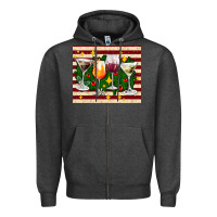 Charcoal Heather Christmas cocktail Zipper Hoodie - AdoDesignShop