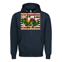 Navy Christmas cocktail Zipper Hoodie - AdoDesignShop