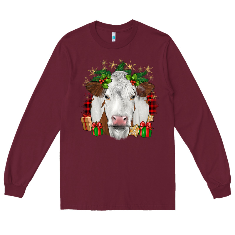 Christmas Simmental Long Sleeve Tee by JahusDesignShop | Teevron