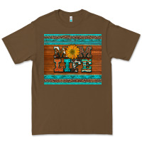 Cacao mom life leopard cowhide turquoise aztec Premium Tee - Artiststas
