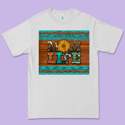 Mom Life Leopard Cowhide Turquoise Aztec Premium Tee Designed By Artiststas