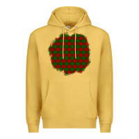 Antique Gold Christmas Tartan Patch Premium Hoodie - BundleAndBundleShop