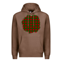 Chestnut Christmas Tartan Patch Premium Hoodie - BundleAndBundleShop
