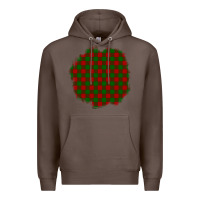 Coffee Christmas Tartan Patch Premium Hoodie - BundleAndBundleShop