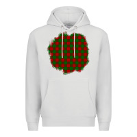Christmas Tartan Patch Premium Hoodie | Teevron