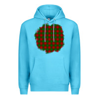 Ocean Blue Christmas Tartan Patch Premium Hoodie - BundleAndBundleShop