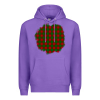 Purple Christmas Tartan Patch Premium Hoodie - BundleAndBundleShop
