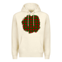Sandshell Christmas Tartan Patch Premium Hoodie - BundleAndBundleShop