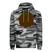 Slate Camo Christmas Tartan Patch Premium Hoodie - BundleAndBundleShop