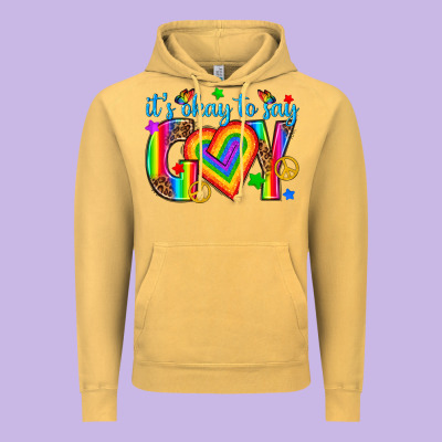 Vintage Hoodie its okay to say gay