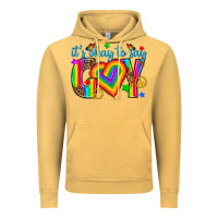 Vintage Mustard its okay to say gay Vintage Hoodie - texasbilliewilder