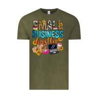 Vintage Olive small business hustler Vintage Tee - Zillion Design Studio