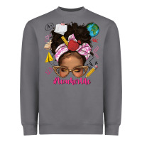 Storm afro messy bun teacherlife Heavyweight Sweatshirt - texasbilliewilder