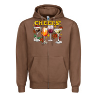 Chestnut Cheers Christmas Coctail Zipper Hoodie - AdoDesignShop