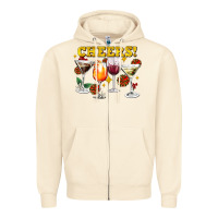 Sandshell Cheers Christmas Coctail Zipper Hoodie - AdoDesignShop