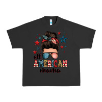 Pigment Black all american mama messy bun Urban Heavy Tee - Zillion Design Studio