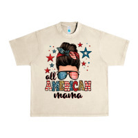 Sandshell all american mama messy bun Urban Heavy Tee - Zillion Design Studio