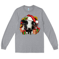 Heather Grey christmas holstein Long Sleeve Tee - JahusDesignShop