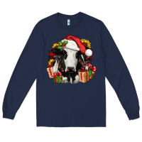 Navy christmas holstein Long Sleeve Tee - JahusDesignShop