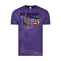 Cloud Purple my daddy is my hero police Vintage Tee - Zillion Design Studio