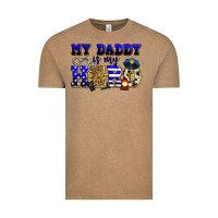 Vintage Coffee my daddy is my hero police Vintage Tee - Zillion Design Studio