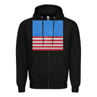 Glitter 4th Of July Seamless Pattern Zipper Hoodie | Teevron
