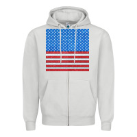 Dove Grey Glitter 4th Of July Seamless Pattern Zipper Hoodie - BundleAndBundleShop
