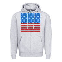 Heather Grey Glitter 4th Of July Seamless Pattern Zipper Hoodie - BundleAndBundleShop