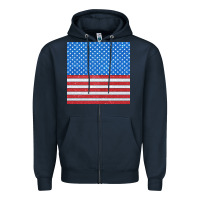 Navy Glitter 4th Of July Seamless Pattern Zipper Hoodie - BundleAndBundleShop