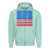 Seafoam Glitter 4th Of July Seamless Pattern Zipper Hoodie - BundleAndBundleShop