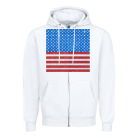 White Glitter 4th Of July Seamless Pattern Zipper Hoodie - BundleAndBundleShop