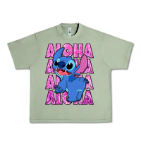 Oil Green aloha stitch Urban Heavy Tee - Zillion Design Studio