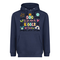 Navy god is so much bigger than malia Heavyweight Hoodie - MaliasSmallBusiness