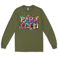 Army Green para crew Long Sleeve Tee - AdoDesignShop