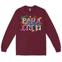 Burgundy para crew Long Sleeve Tee - AdoDesignShop