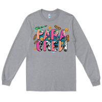 Heather Grey para crew Long Sleeve Tee - AdoDesignShop