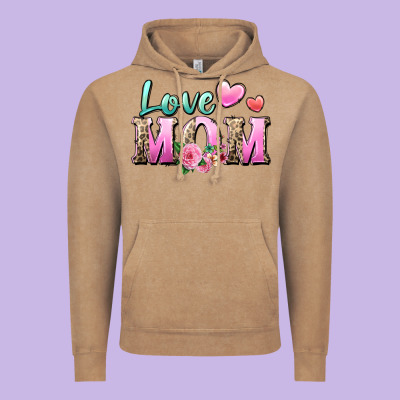 Love Mom Vintage Hoodie Designed By Zillion Design Studio