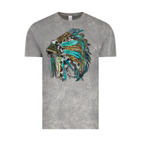 Cloud Rock indian feather headdress with western  patterns Vintage Tee - RanaPortraitStore