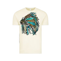 Vintage Arctic indian feather headdress with western  patterns Vintage Tee - RanaPortraitStore
